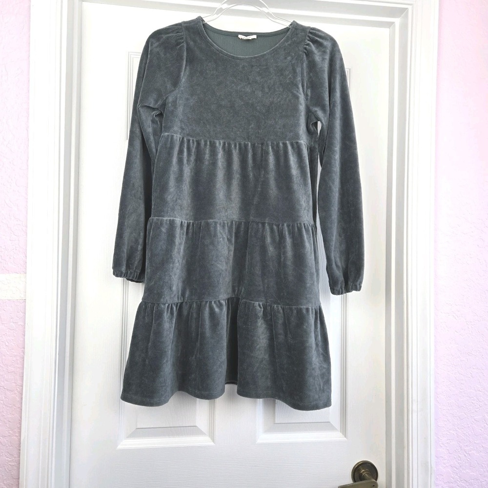 Crewcuts J.Crew Stretch Corduroy Tiered Twil Dress Girls Size 12 Cotton Blend